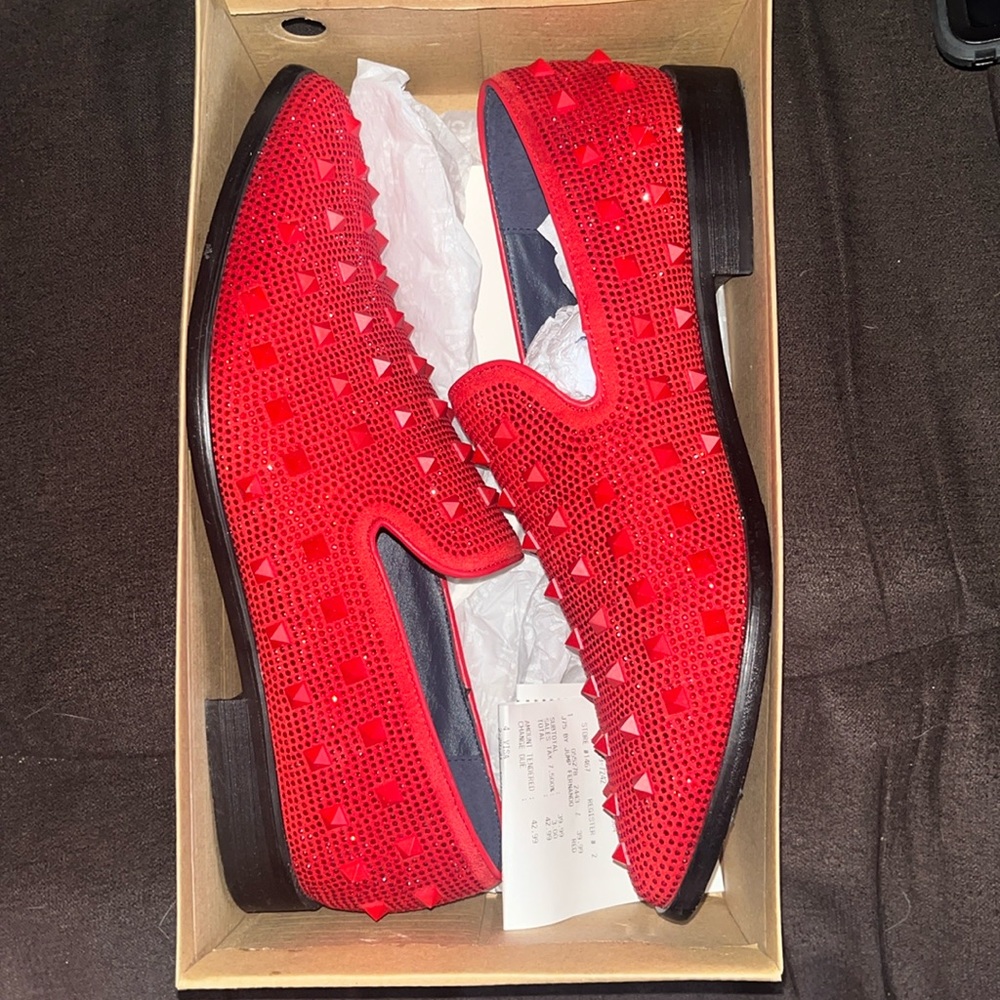 Red loafers